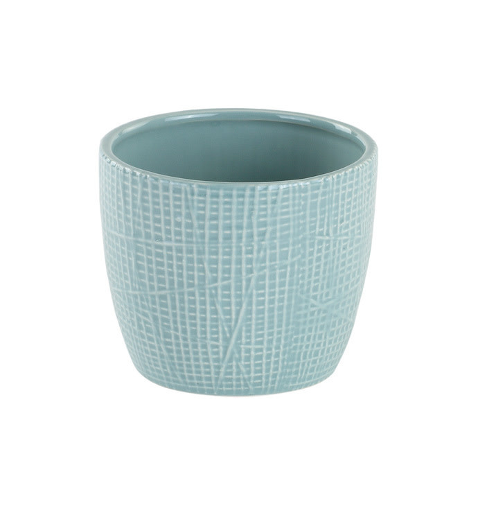 Blue Woven Texture Planter