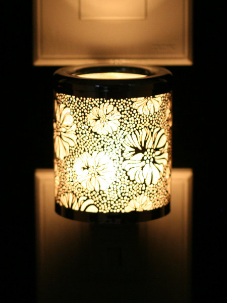 Silver Flower Night Light