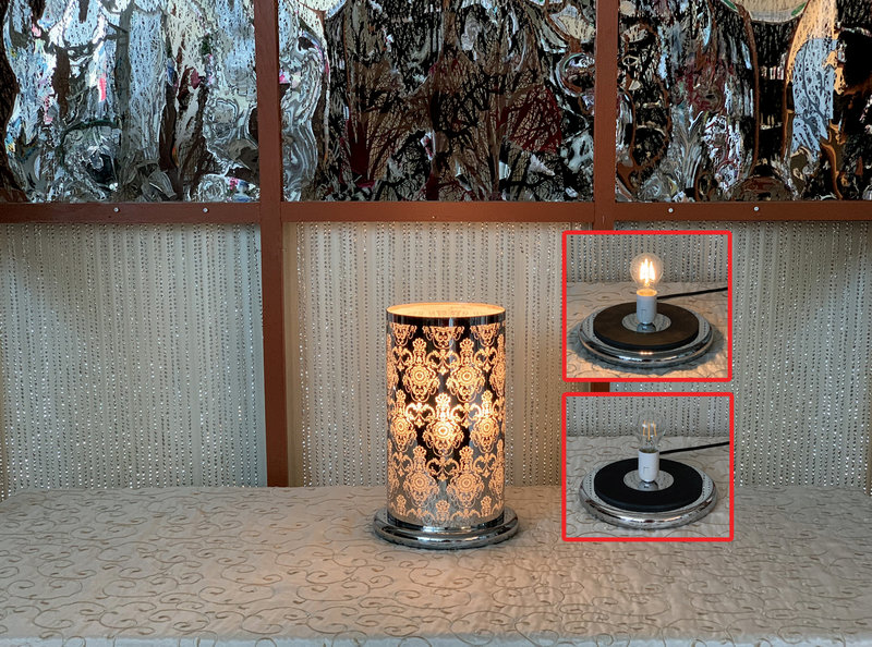 Silver Lotus LED Touch Sensor Lamp