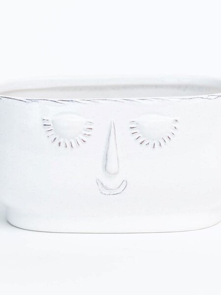 Cream Glazed Serene Dolomite Pot