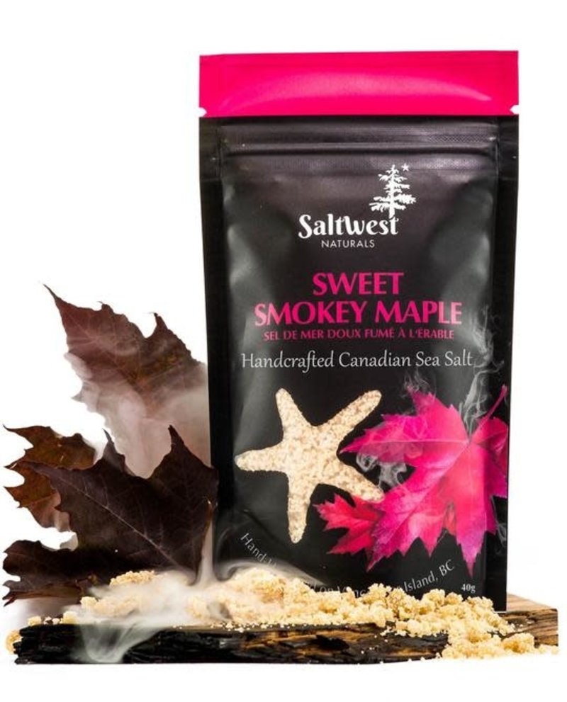 Saltwest Naturals Organic Sweet Smokey Maple Sea Salt 40g