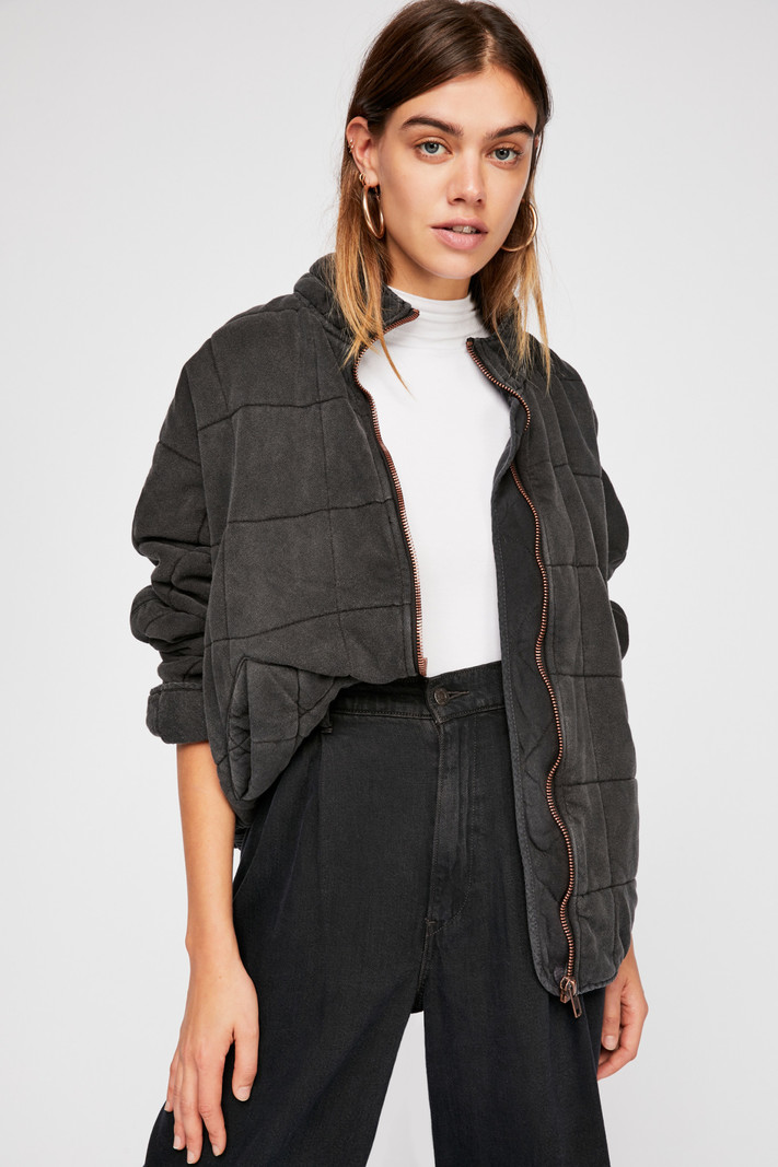 Free People Dolman Quilted Knit Jacket