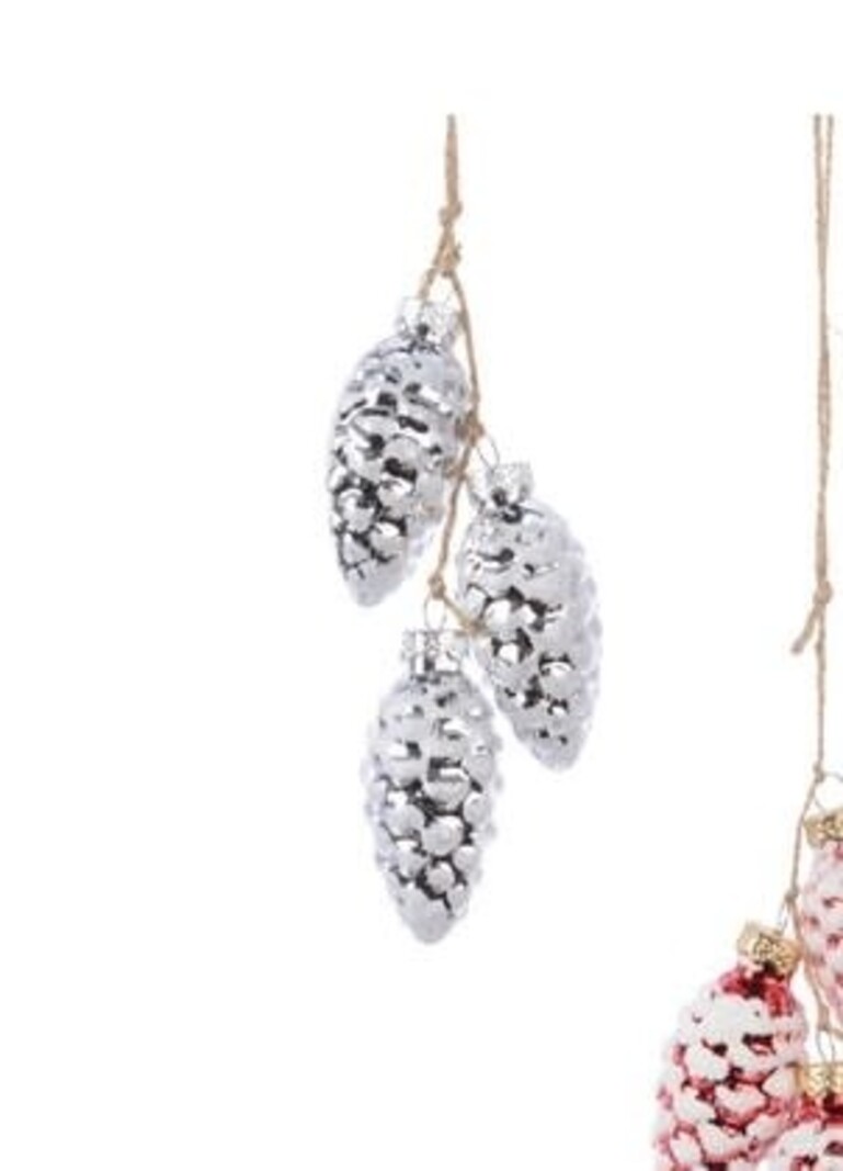 Pinecone Glass Ornament