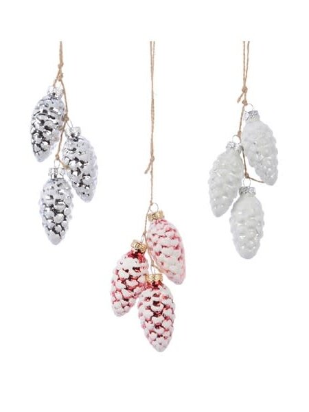 Pinecone Glass Ornament