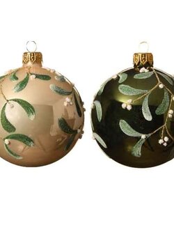 Mistletoe Glitter Bauble