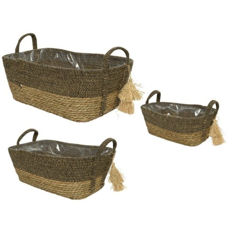 Seagrass Rectangular Basket Brown