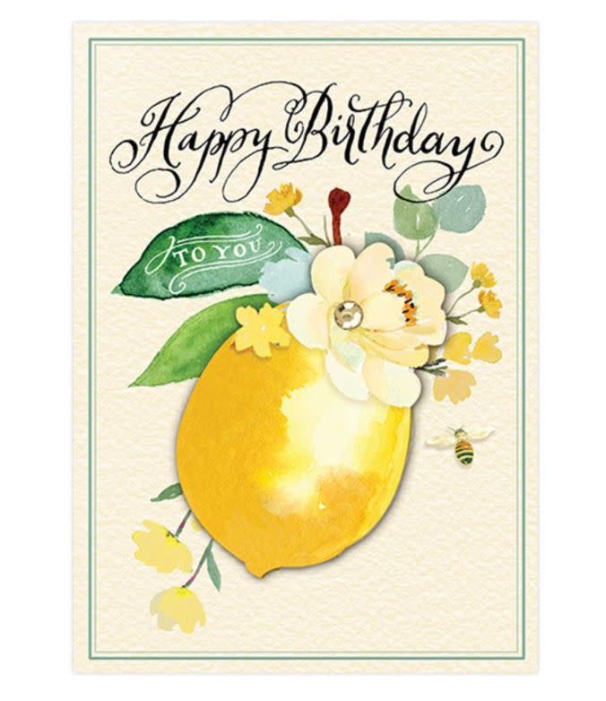 Greeting Card Happy Birthday Sweet Lemon