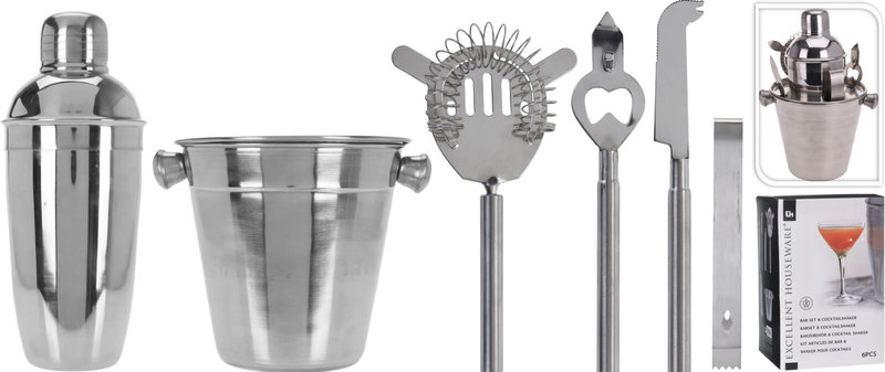 Bar Set With Cocktail Shaker