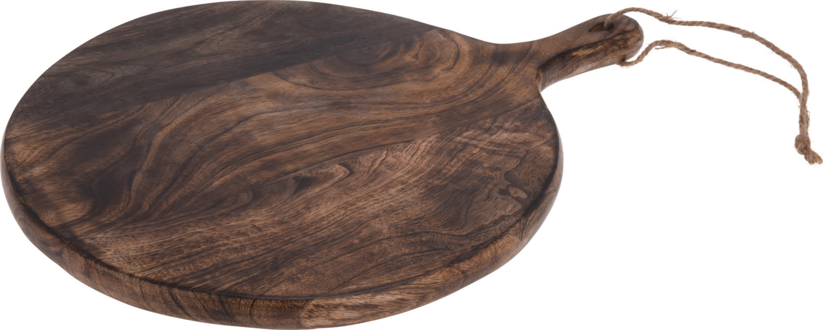Oval Wood Plate Dark Brown 40cm