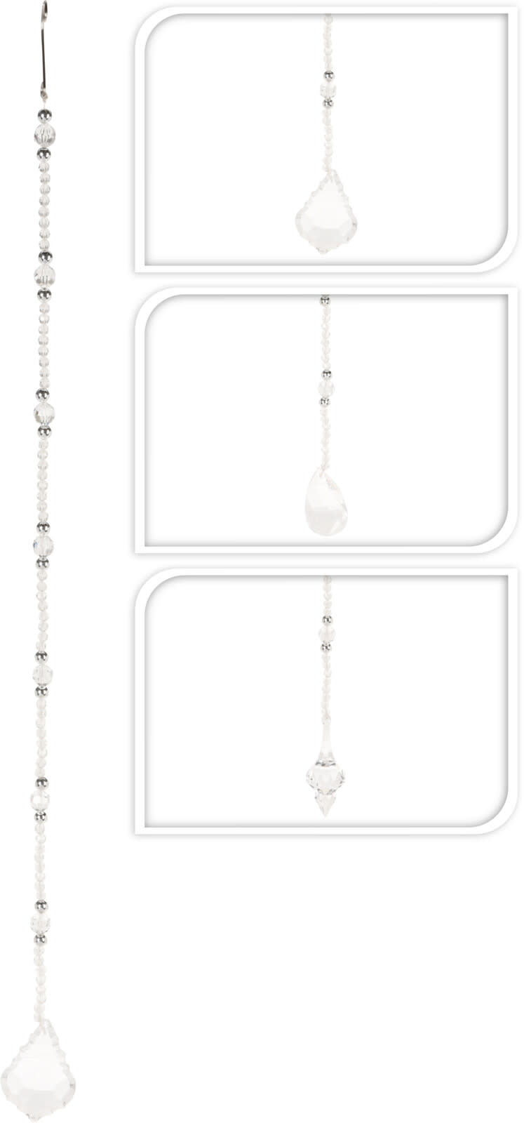 Bead Garland Transparent 60cm