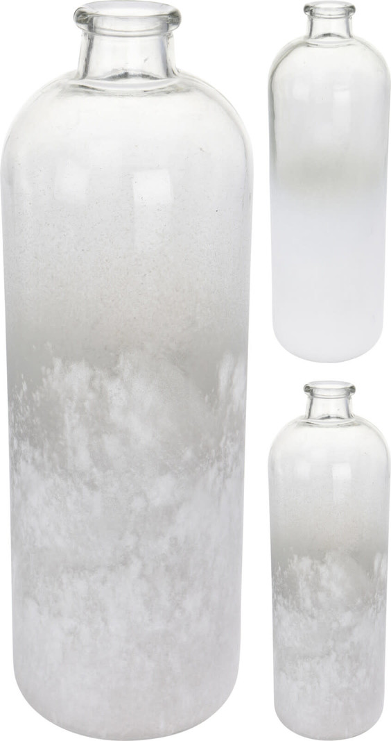 Half Sand Finish Glass Vase 33cm