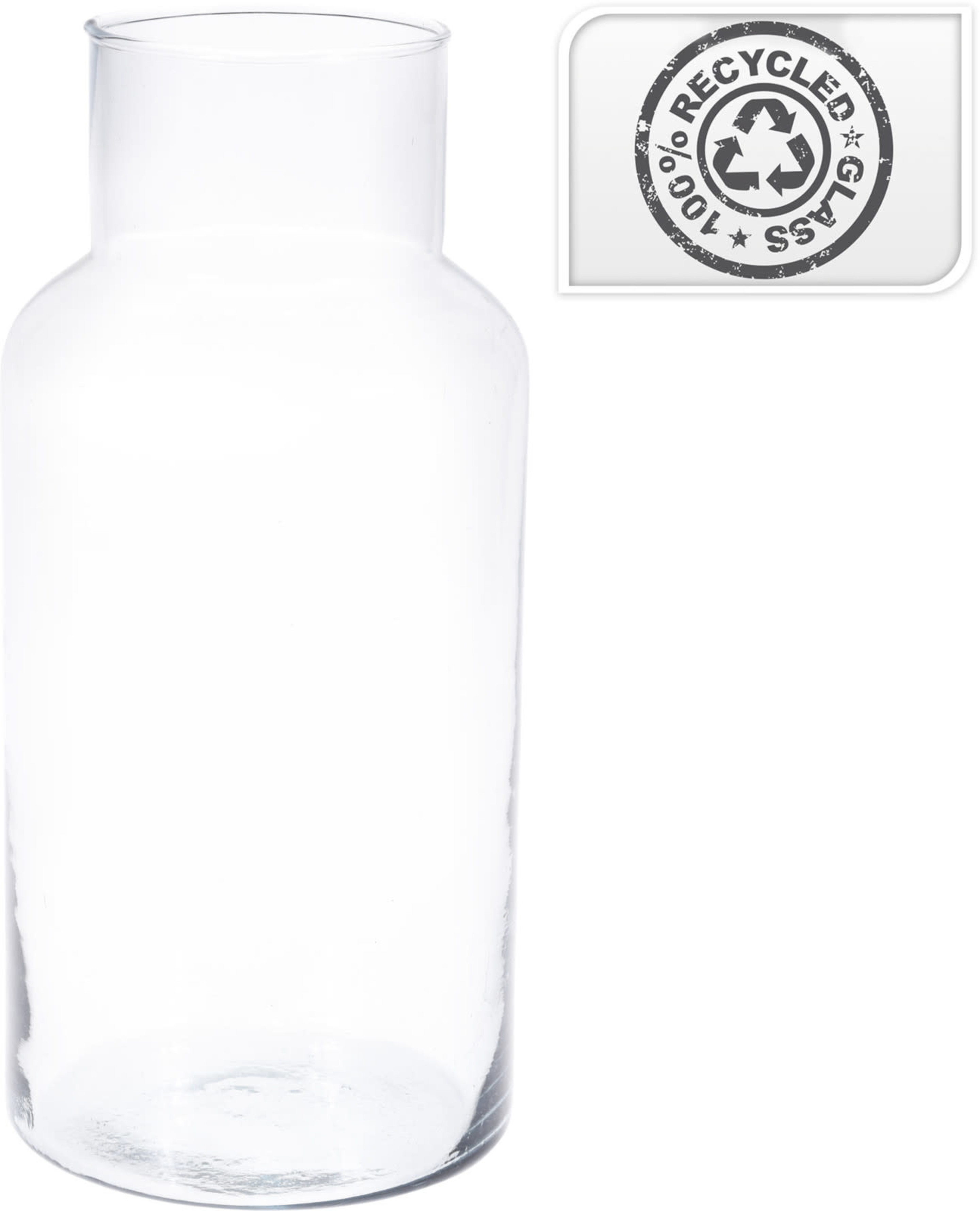 Recycled Glass Vase 16x30cm - Dutch Growers Saskatoon