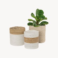 Plant Basket Natural/White
