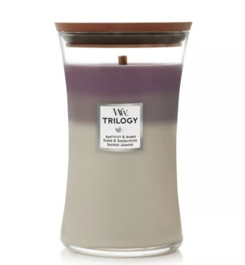 Woodwick Amethyst & Amber Trilogy Hourglass Candle