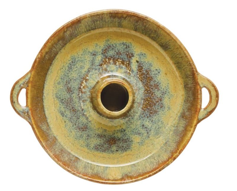 Stoneware Dish With Toothpick Holder