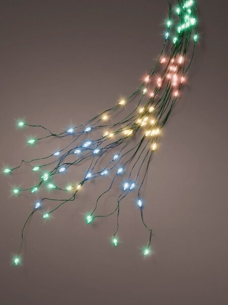 Lumineo Micro LED Bunch | Multi Color | Green Cable | 240 cm
