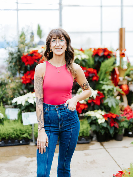 Stacy Square Neck Short Sleeve Bodysuit - Dutch Growers Saskatoon