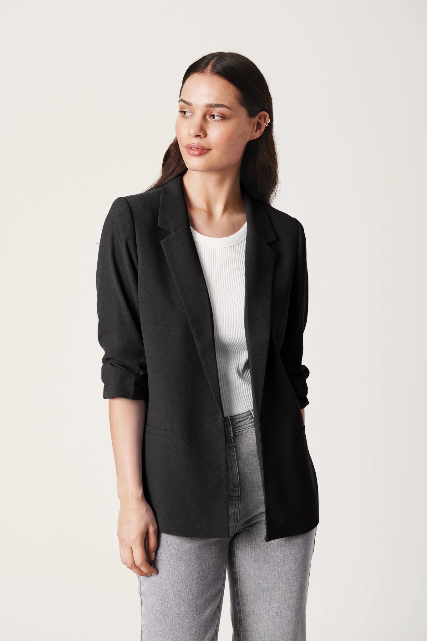 Soaked in Luxury Shirley Blazer 3/4 Sleeve
