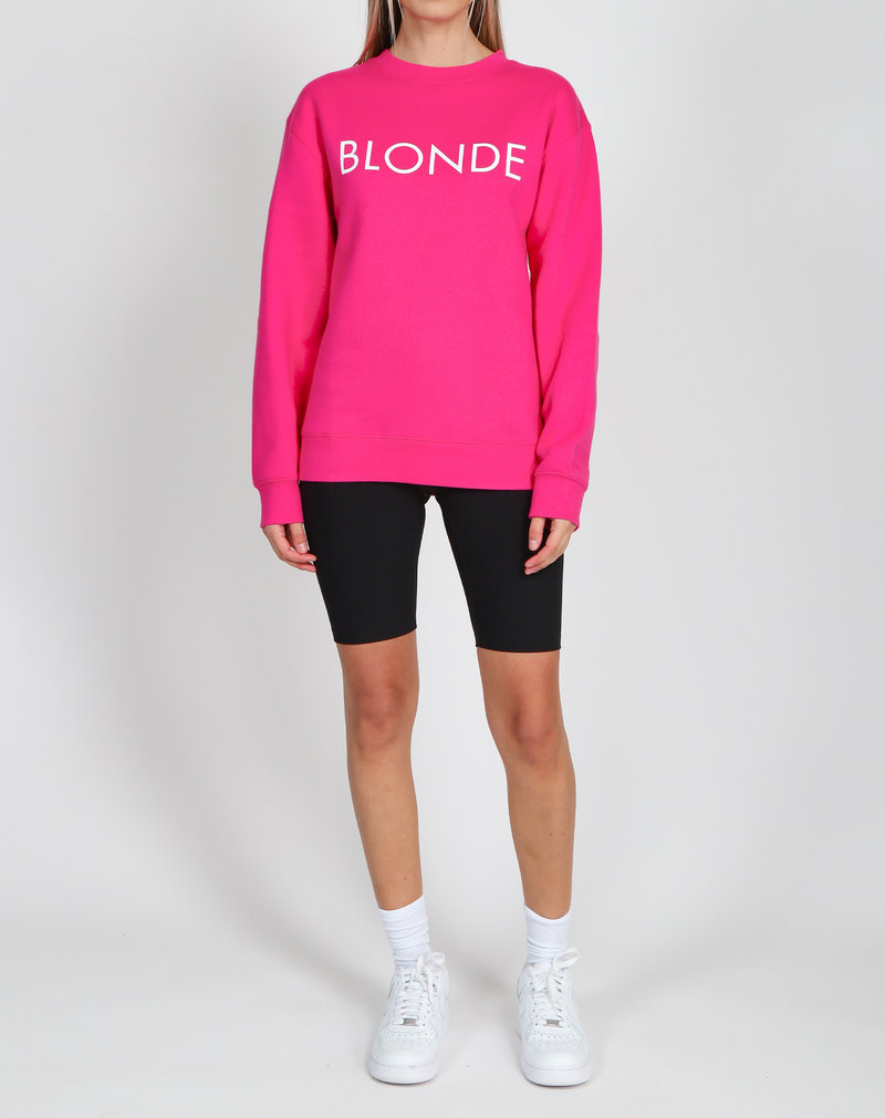 Brunette The Label Blonde Core Crew Fuchsia