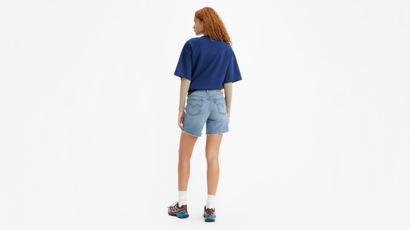 Levi's 501 Mid Thigh Denim Shorts in Salsa Midd