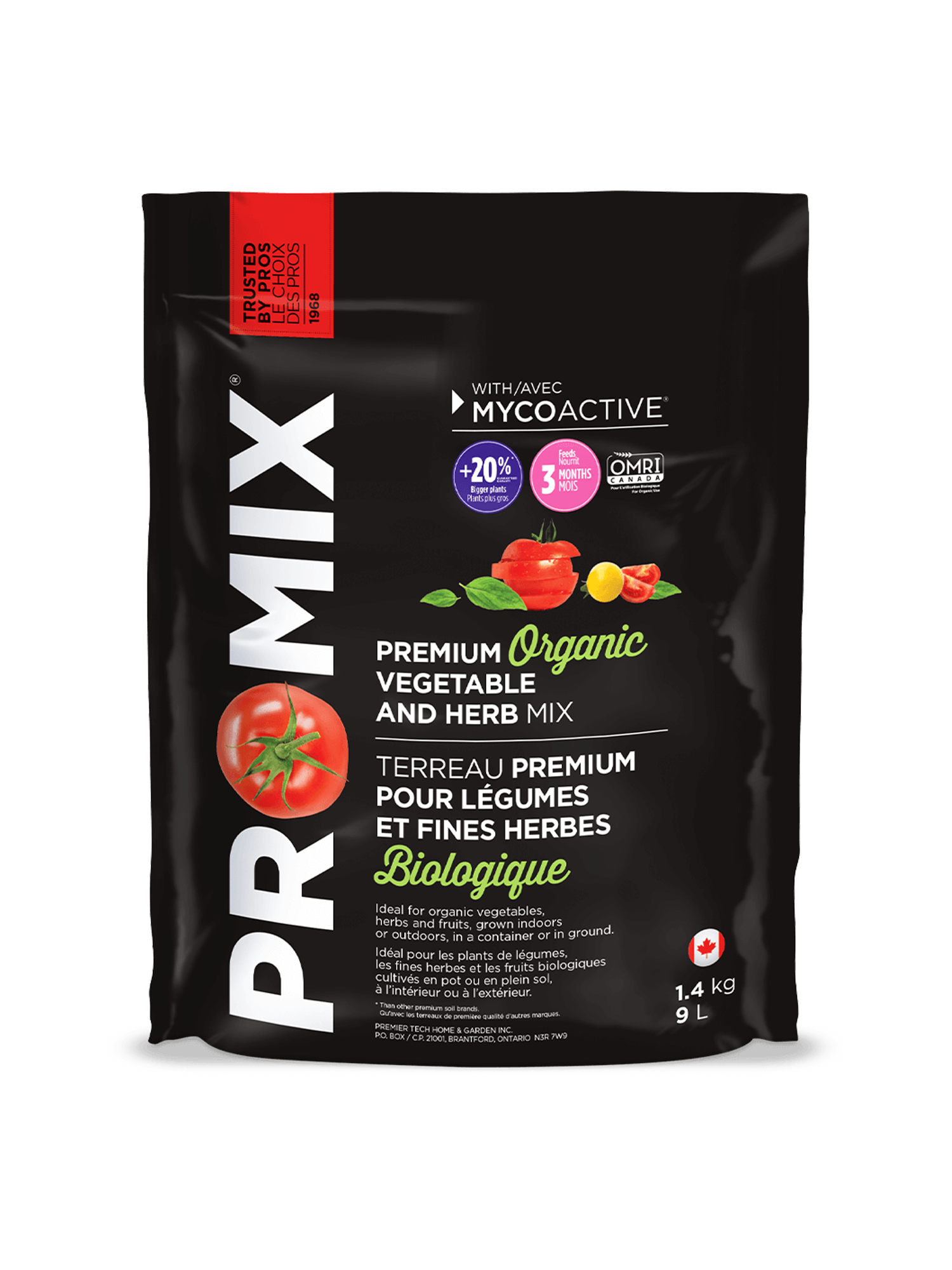 Pro Mix Organic Vegetable and Herb Soil Mix 9L