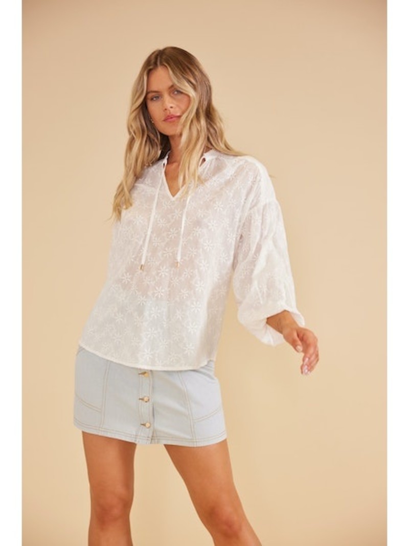 MinkPink Sadie Broidery Blouse