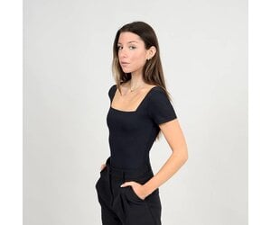 Stacy Square Neck Long Sleeve Bodysuit in Nomad – Krush Clothing