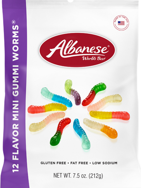 Albanese Confectionery Group Gummi Worms 7.5oz