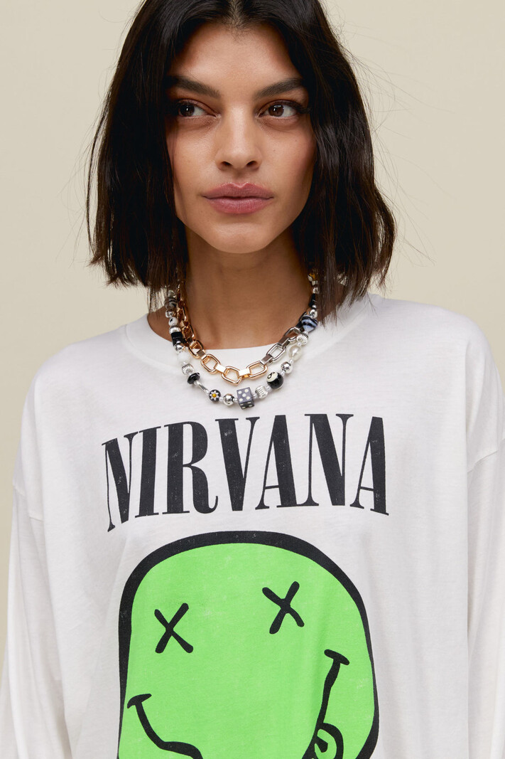 Daydreamer Nirvana Smiley LS Merch Tee