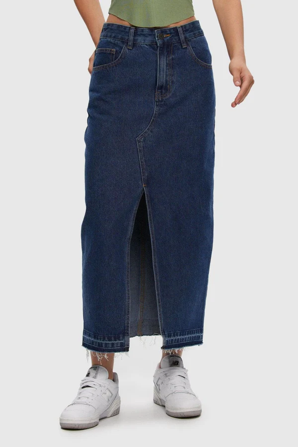 Kuwalla Midi Denim Skirt