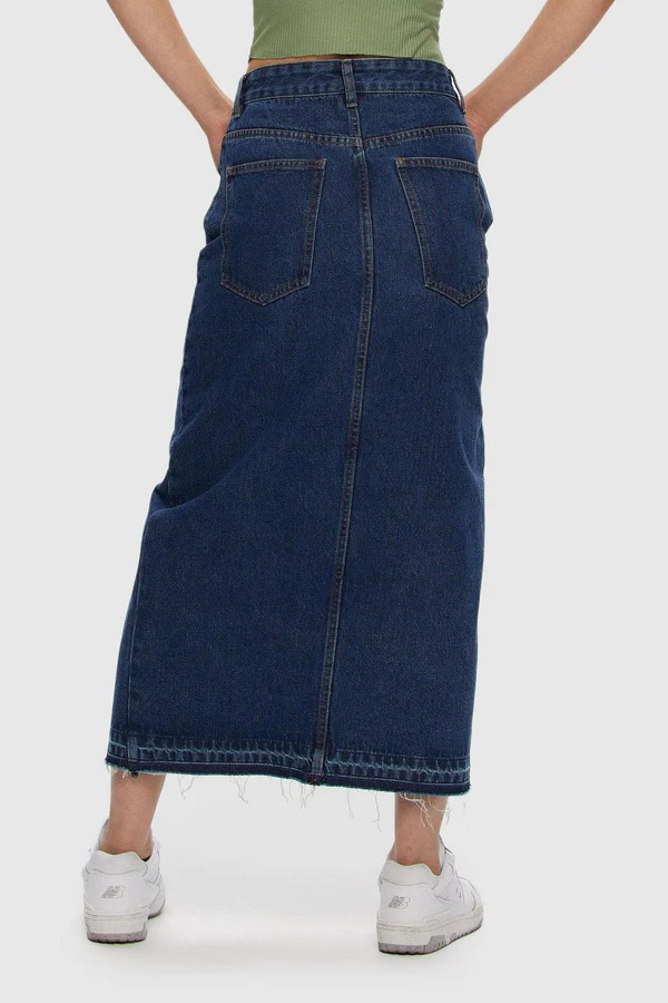 Kuwalla Midi Denim Skirt