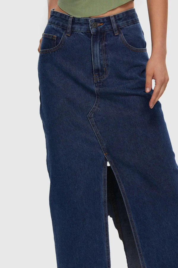 Kuwalla Midi Denim Skirt