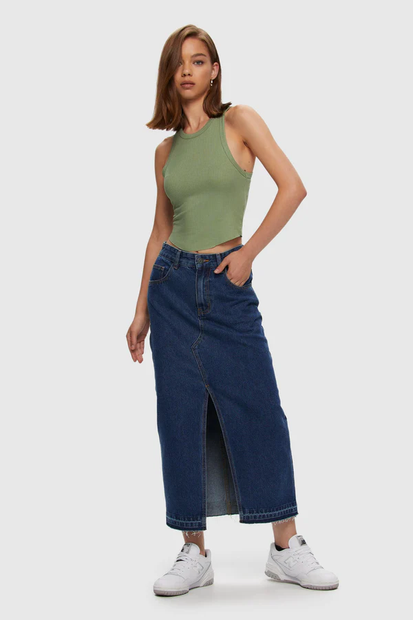Kuwalla Midi Denim Skirt