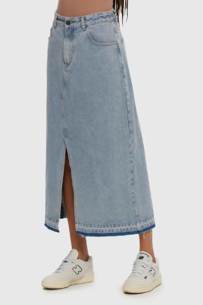 Kuwalla Midi Denim Skirt