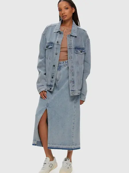 Kuwalla Midi Denim Skirt