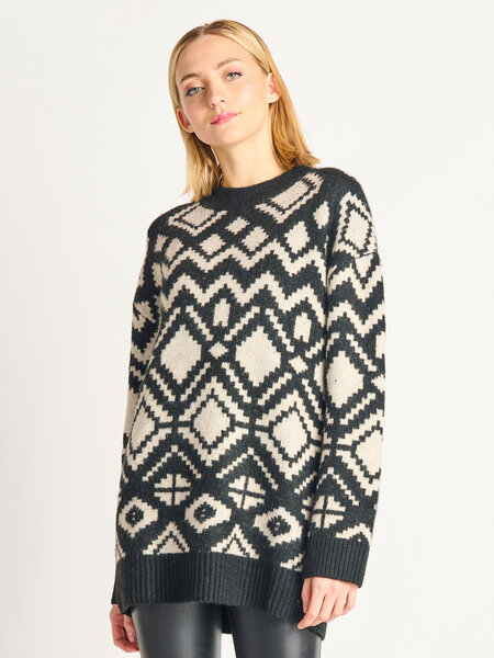 Dex Longline Jacquard Sweater