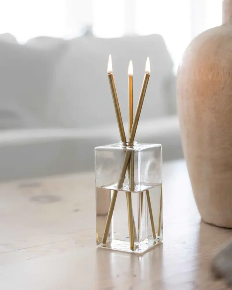 Everlasting Candle Square Candle Vase