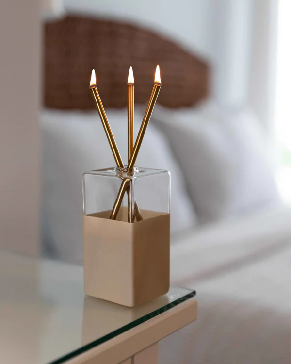 Everlasting Candle Square Candle Vase