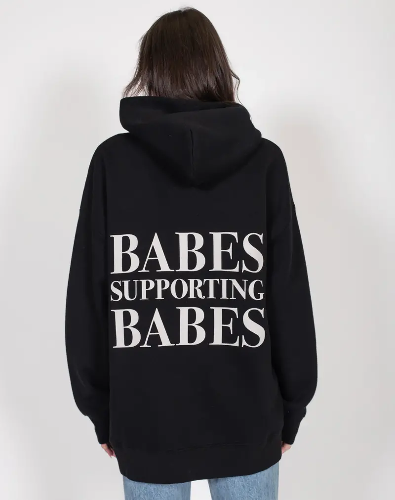 Brunette The Label Babes Supporting Babes Oversized Hoodie