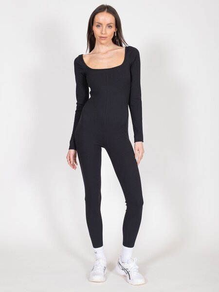 Brunette The Label Ribbed LS Jumpsuit