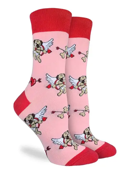 Good Luck Sock Women's Cupid Pugs Socks