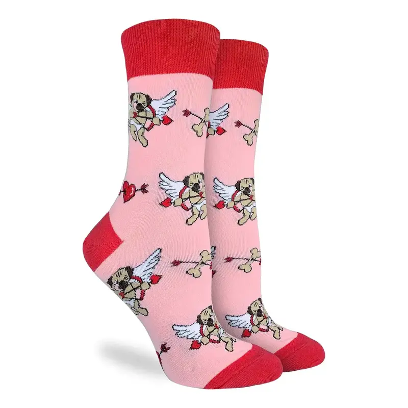 Good Luck Sock Women's Cupid Pugs Socks