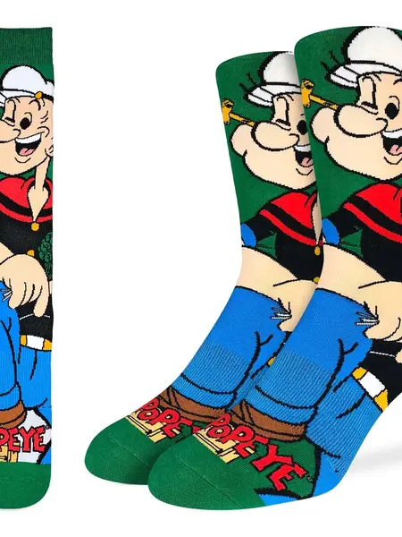 Good Luck Sock Men's Popeye Kneeling Socks