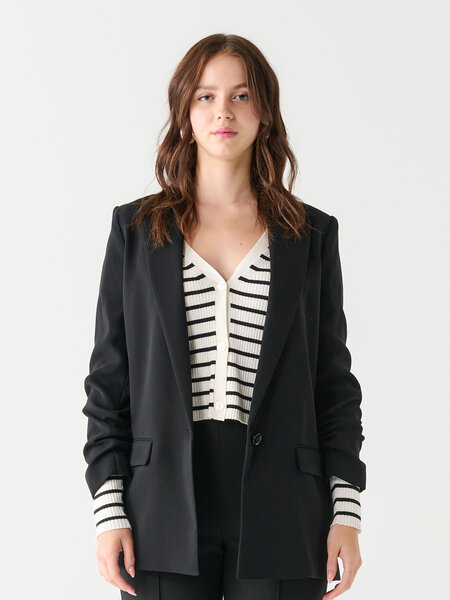 Dex Ruched Sleeve Flowy Blazer