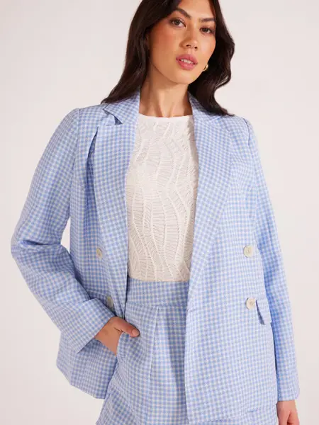 MinkPink Penny Check Blazer