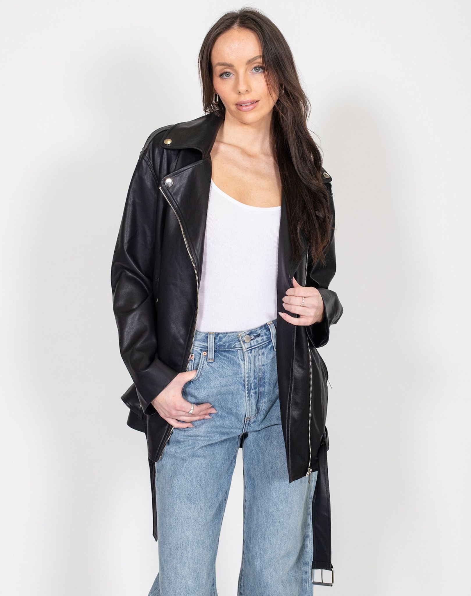 Brunette The Label Florence 2.0 Vegan Leather Jacket