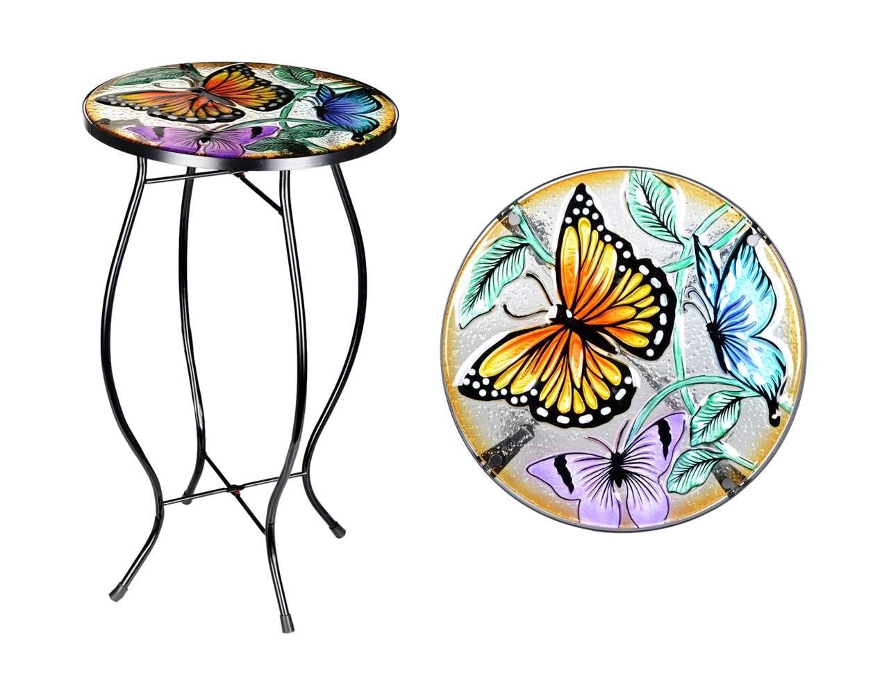 Butterfly Round Garden Table 12x22"