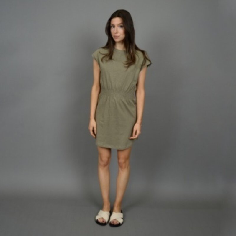 RD Style River Dolman Sleeve Ruched Waist Dress