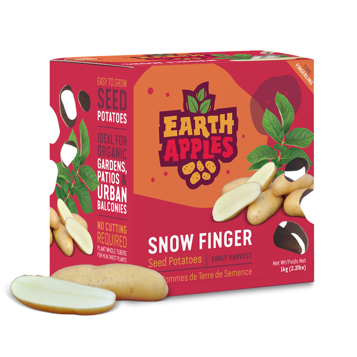 Earth Apples Snow Finger Seed Potatoes 1kg