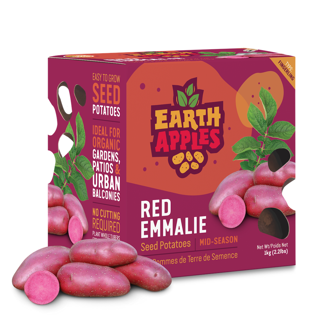 Earth Apples Red Emmalie Seed Potatoes 1kg